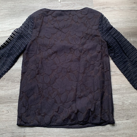 Tory Burch lace blouse Navy XS/TP NWT - Picture 8 of 9